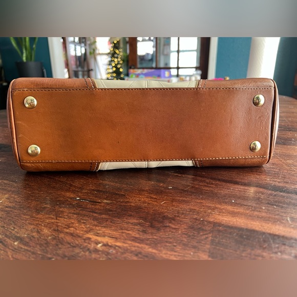 Coach Hampton’s Signature Stitched Carryall Flap Satchel - Picture 5 of 10